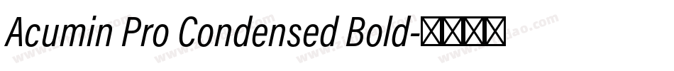 Acumin Pro Condensed Bold字体转换